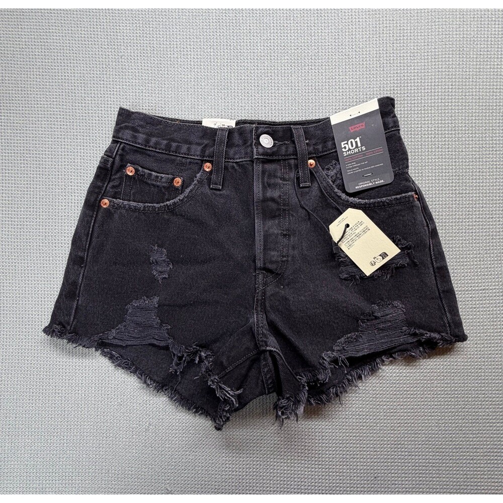 NEW Levi’s 501 Shorts Black Denim - 24